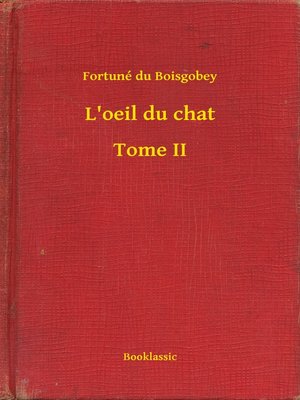 cover image of L'oeil du chat--Tome II